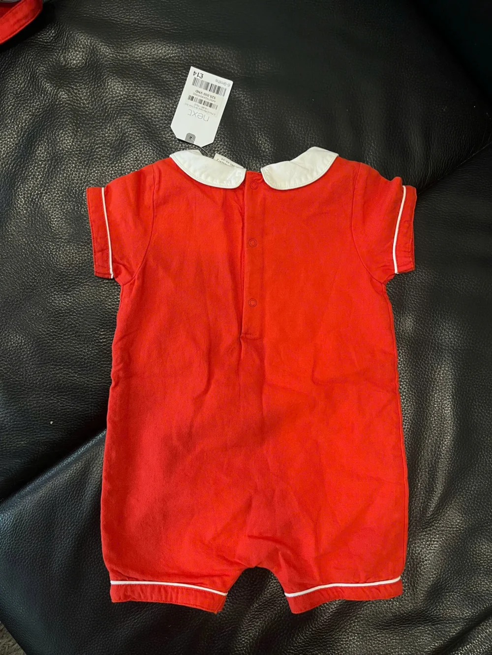 Set body đùi cọc tay kèm mũ thủy thủ Next baby màu đỏ ( Size 6/9m) - Ảnh 4