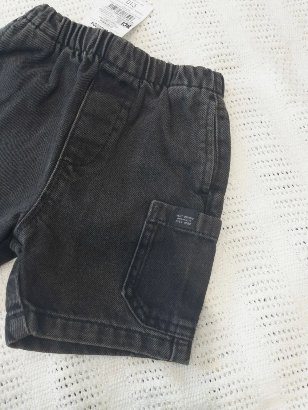 Quần short jean Next babay màu xám đậm ( size 9/12m ) - Ảnh 3