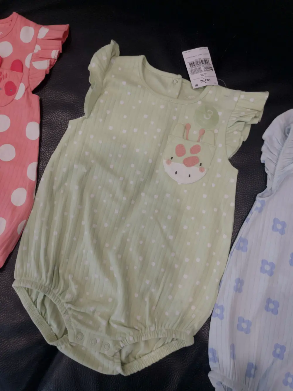 Set 3 bộ body đùi Next baby 3 màu tay cánh tiên chấm bi (Size 1.5/2y) - Ảnh 3