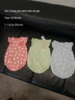 Set 3 bộ body đùi Next baby 3 màu tay cánh tiên chấm bi (Size 1.5/2y)