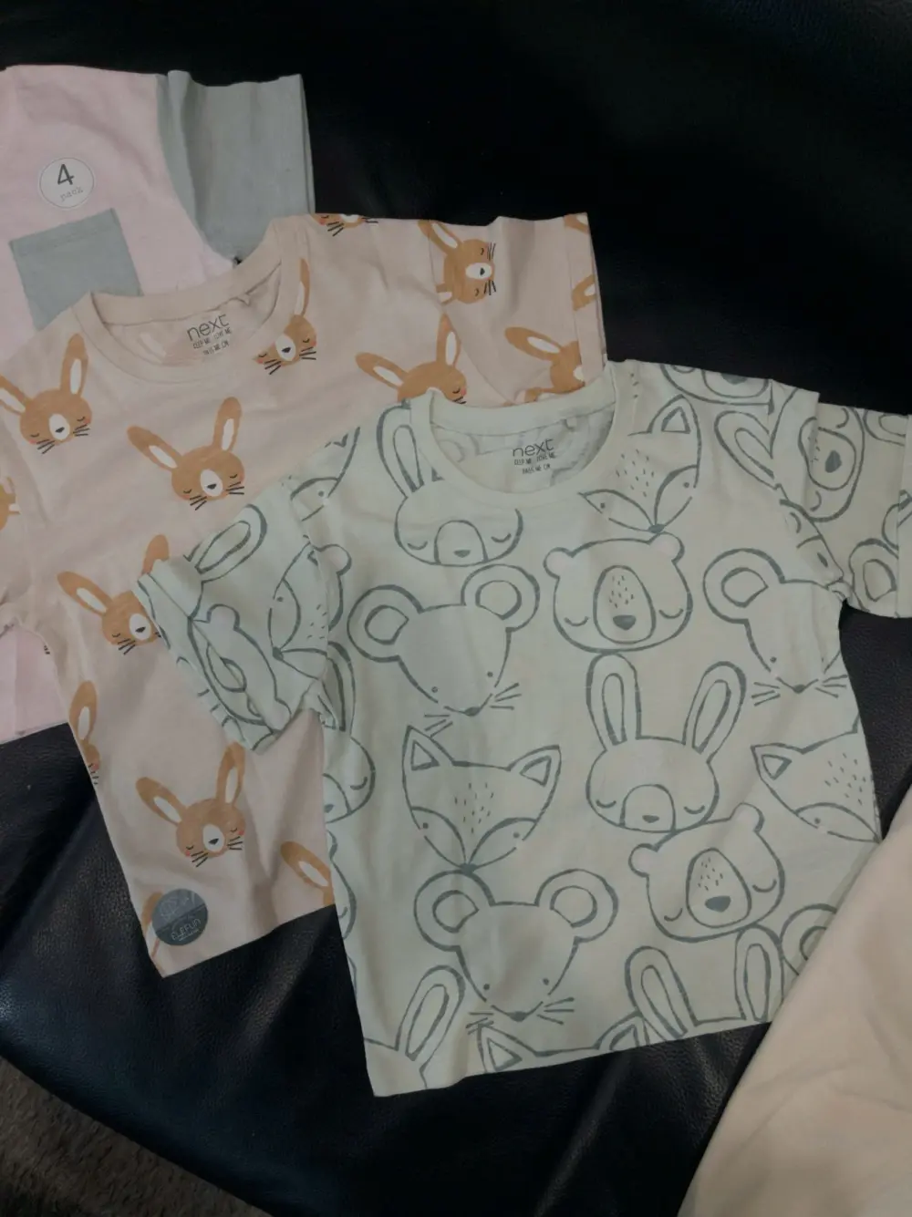 Set 4 áo thun Next baby 4 màu họa tiết thỏ (Size 5/6y, 6/7y) - Ảnh 4