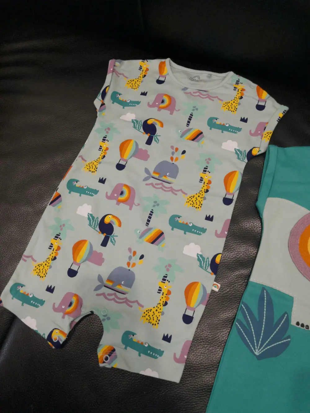 Set 3 bộ body đùi Next baby màu xanh họa tiết con voi (Size 2/3y) - Ảnh 3