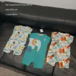 Set 3 bộ body đùi Next baby màu xanh họa tiết con voi  (Size 2/3y)