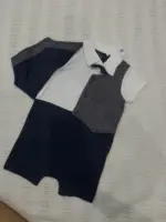 Set Body đùi gile kèm nơ Next baby (xanh Navy) kèm nơ (size 6/9m) - Ảnh 5