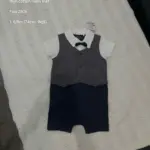 Set Body đùi gile kèm nơ Next baby (xanh Navy) kèm nơ (size 6/9m)