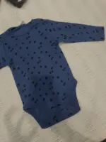 Set yếm dài tay áo thun cotton chấm bi Next baby màu xanh, xám (size 6/9m, 1.5/2y) - Ảnh 6