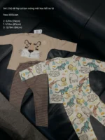 Set 2 bộ dài tay hoạ tiết sư tử Next baby (size 6/9m, 9/12m, 12/18m)