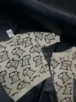 Set bộ đồ nỉ ấm dài tay Next baby hoạ tiết khủng long màu trắng be (size 2/3y, 5/6y, 6/7y) - Ảnh 3