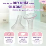 Set 2 phễu hút sữa silicone công thái học Mama's Choice màu trắng (Size:21mm) - Ảnh 7