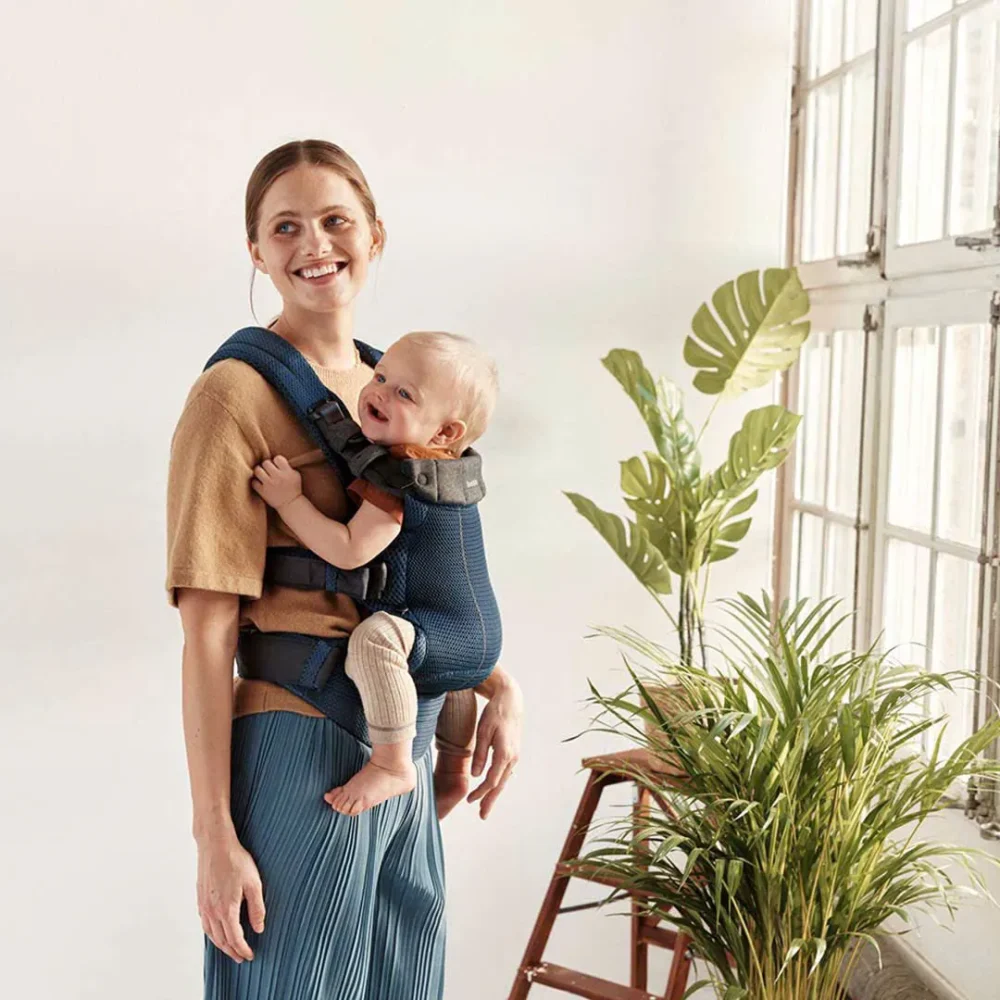 Địu em bé BabyBjorn Baby Carrier Harmony màu xanh ( no box) sơ sinh đến 3 tuổi/ 3kg2 đến 15kg - Ảnh 10
