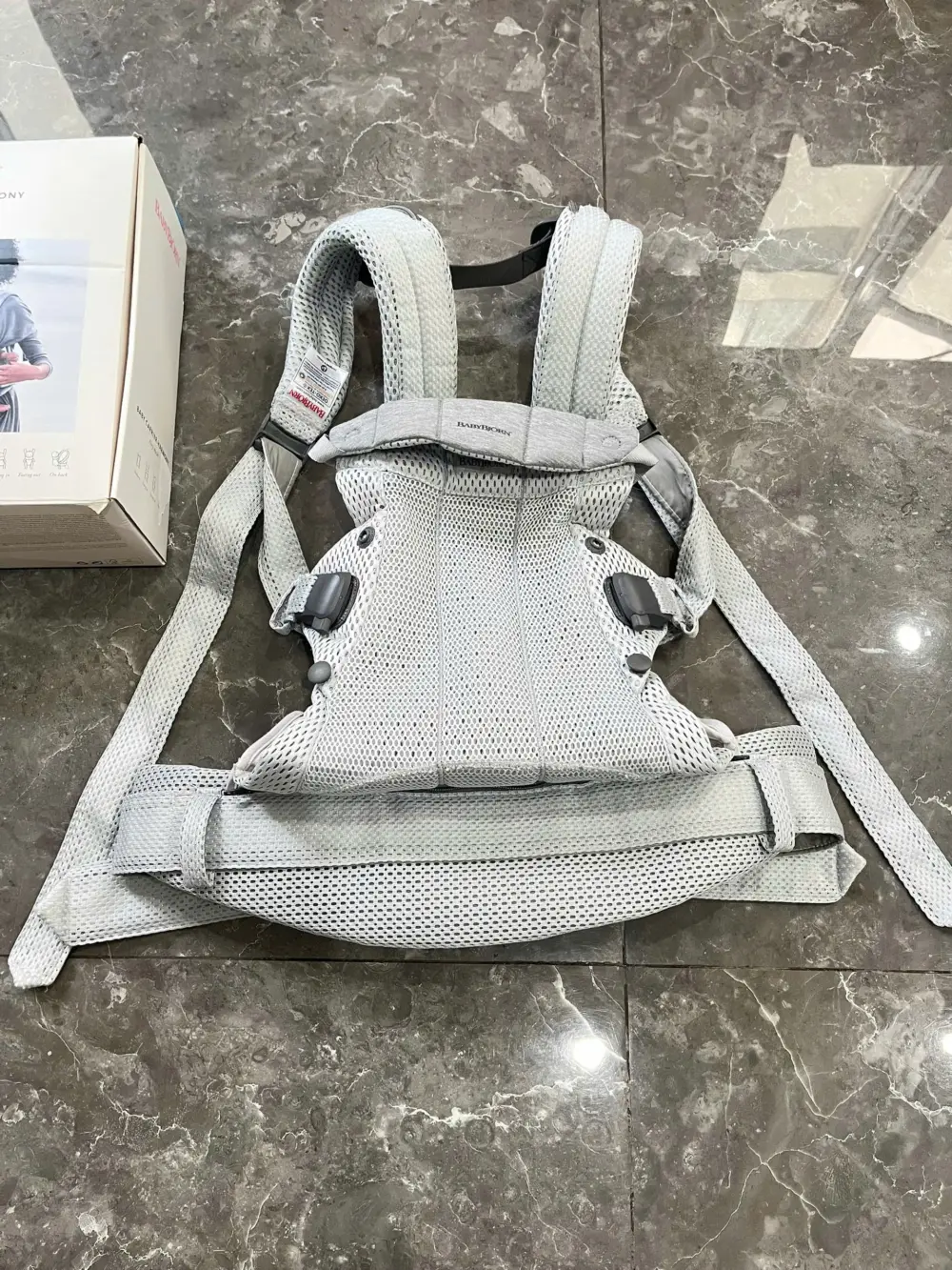 Địu lưới 3D BABYBJORN ™ Xám bạc Harmony ( full box) - Ảnh 14