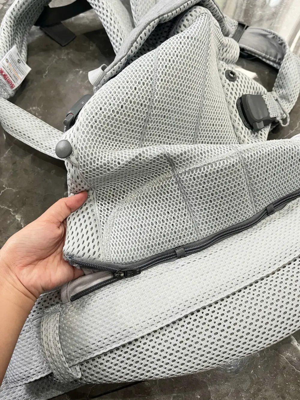 Địu lưới 3D BABYBJORN ™ Xám bạc Harmony ( full box) - Ảnh 16