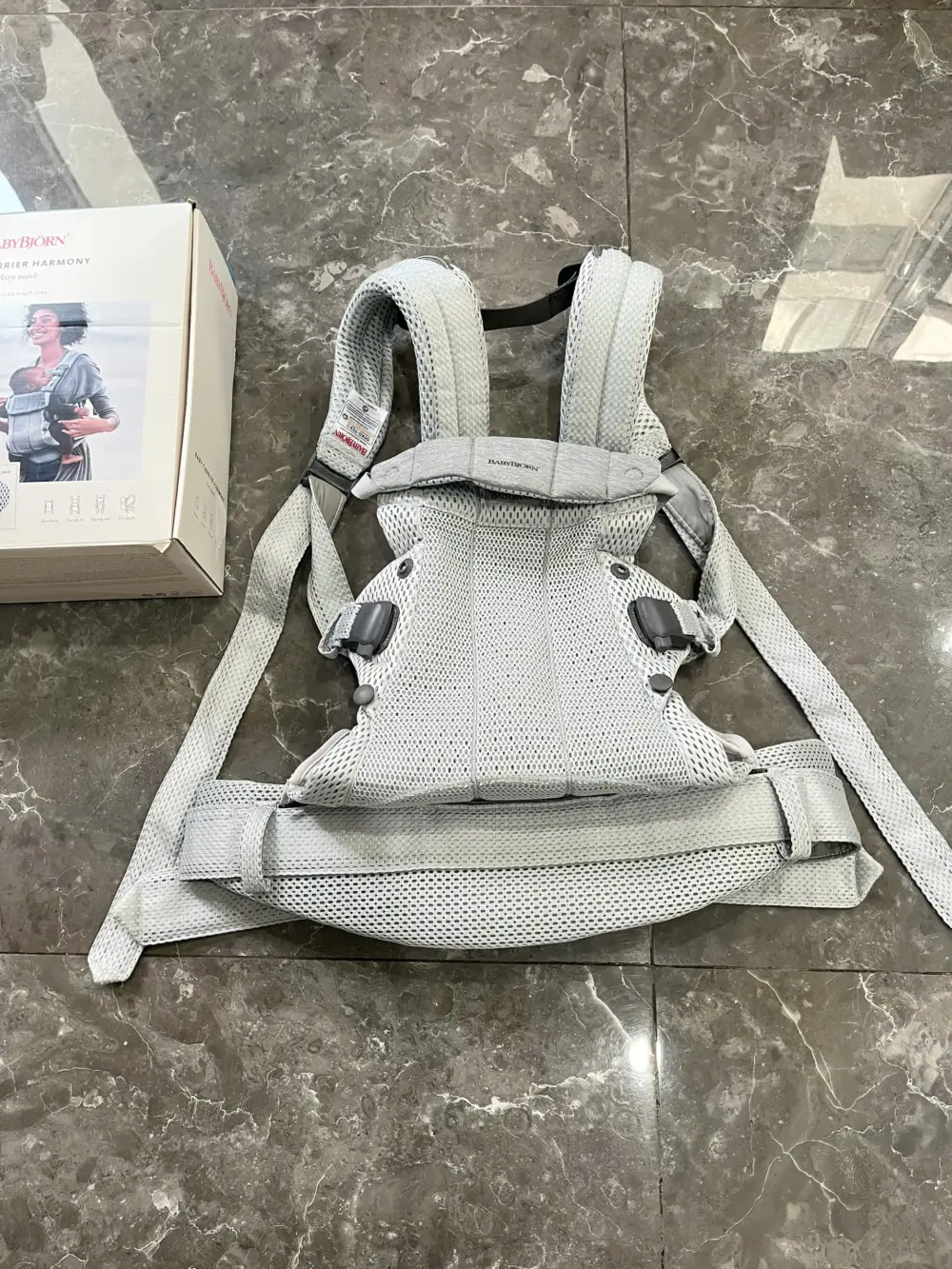 Địu lưới 3D BABYBJORN ™ Xám bạc Harmony ( full box) - Ảnh 20