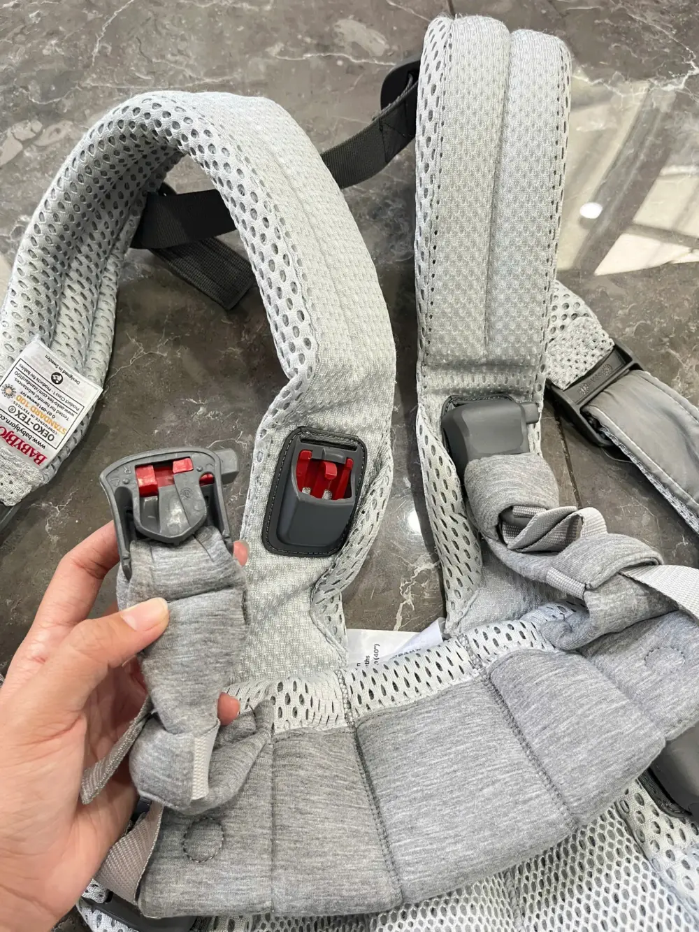 Địu lưới 3D BABYBJORN ™ Xám bạc Harmony ( full box) - Ảnh 3