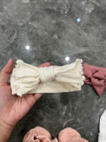 Set nơ mũ đội đầu và giày vải cho bé sơ sinh (no brand) - Ảnh 3