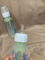 Bộ 3 bình sữa cổ hẹp DrBrown’s 120ml màu xanh kèm núm ti số 1,2,3,4 (size:0m+) - Ảnh 2