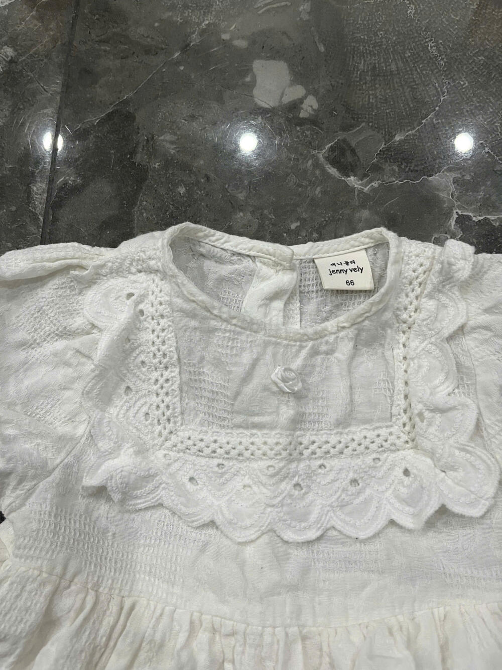 Set 2 bobysuit cánh tiên Jenny Vely mài hồng, trắng ( Size: 3 đến 6 tháng) - Ảnh 3