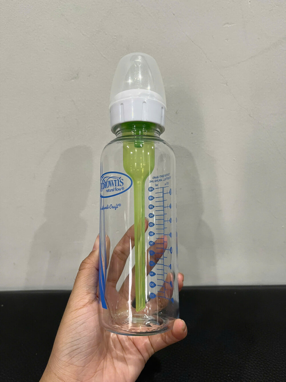 Bình sữa Dr.Brown’s Thủy tinh 250ml (no box) núm ti số 1 - Ảnh 3