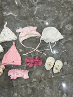 Set nơ mũ đội đầu và giày vải cho bé sơ sinh (no brand) - Ảnh 4