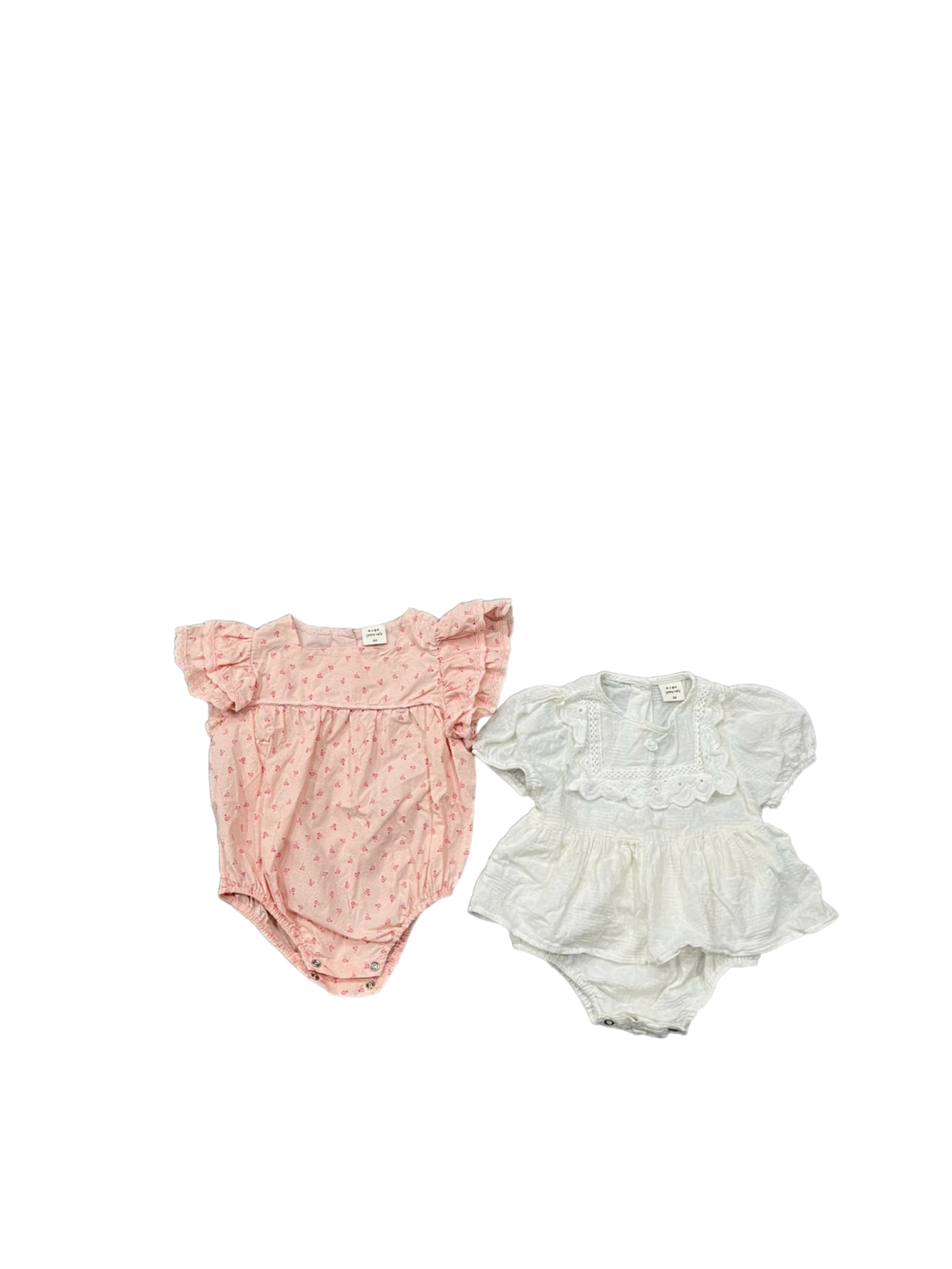 Set 2 bobysuit cánh tiên Jenny Vely mài hồng, trắng ( Size: 3 đến 6 tháng) - Ảnh 1