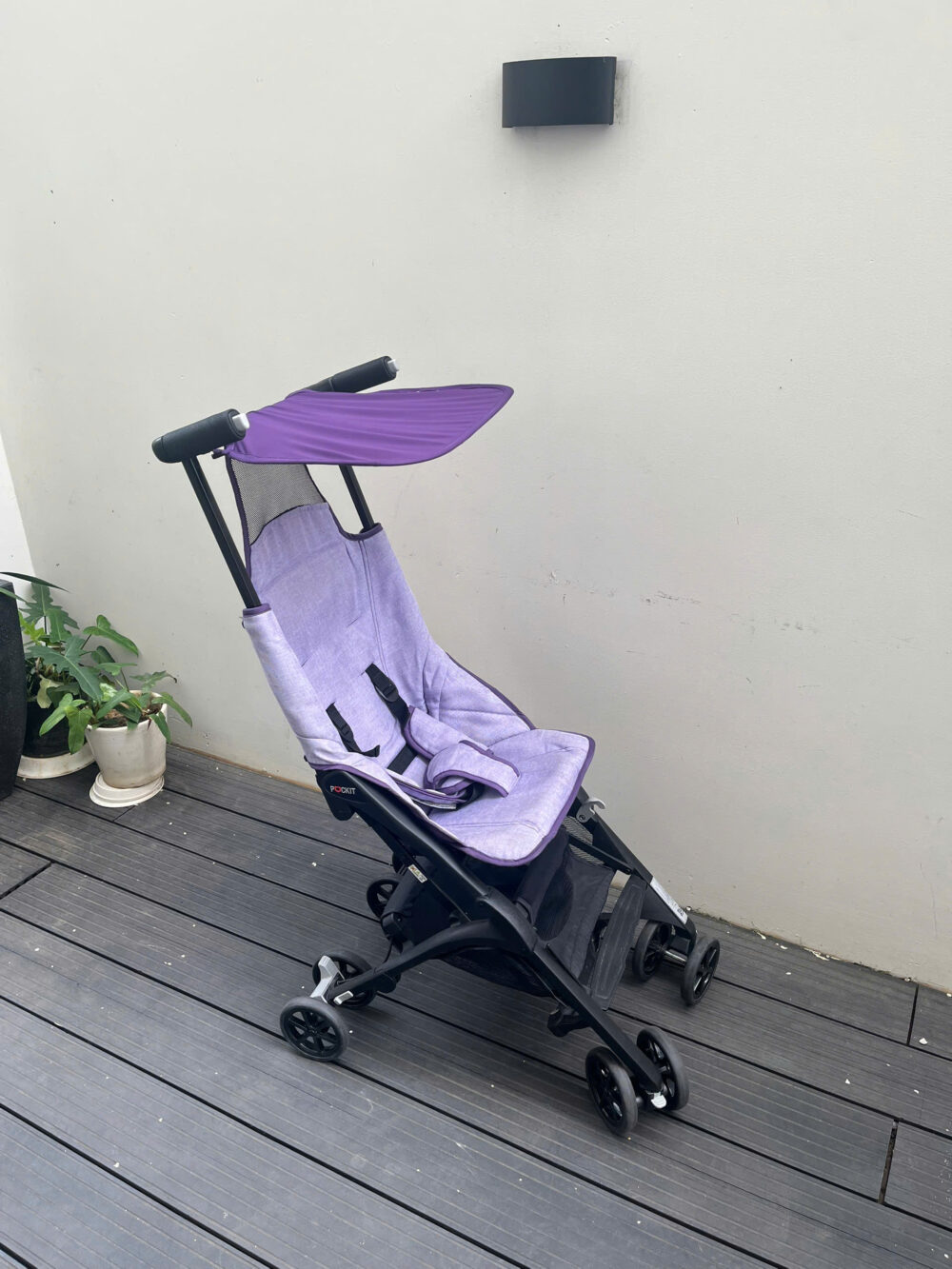 Xe đẩy gấp gọn GB Pockit Air All Terrain màu tím (kèm balo đựng xe) - Ảnh 8