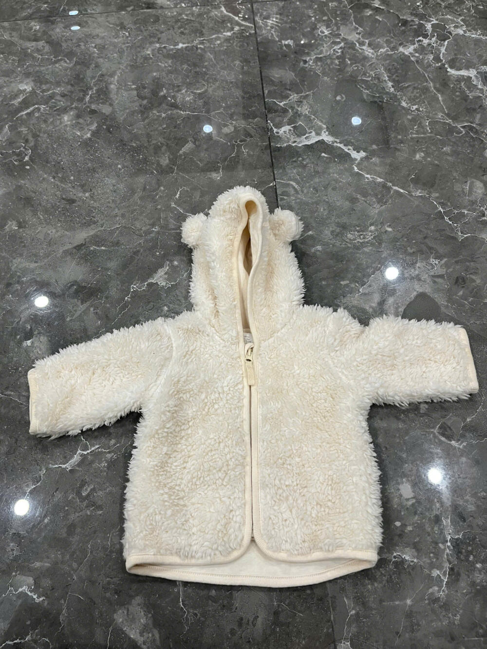 Set bodysuit và áo lông mùa đông mix brand H&M, Mon Kids baby (Size: 0/3m) - Ảnh 4