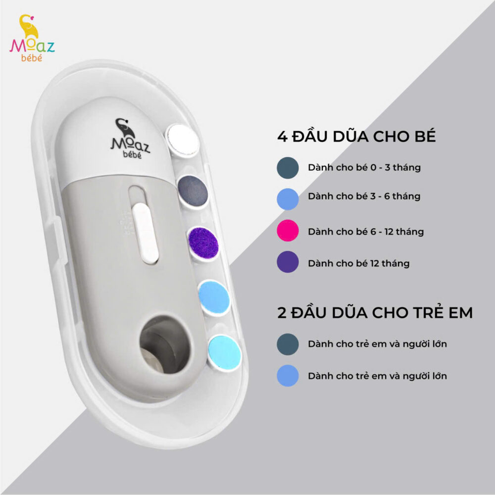 Máy dũa móng tay cho bé Moaz Bébé MB - 015 (size:0m) - Ảnh 9