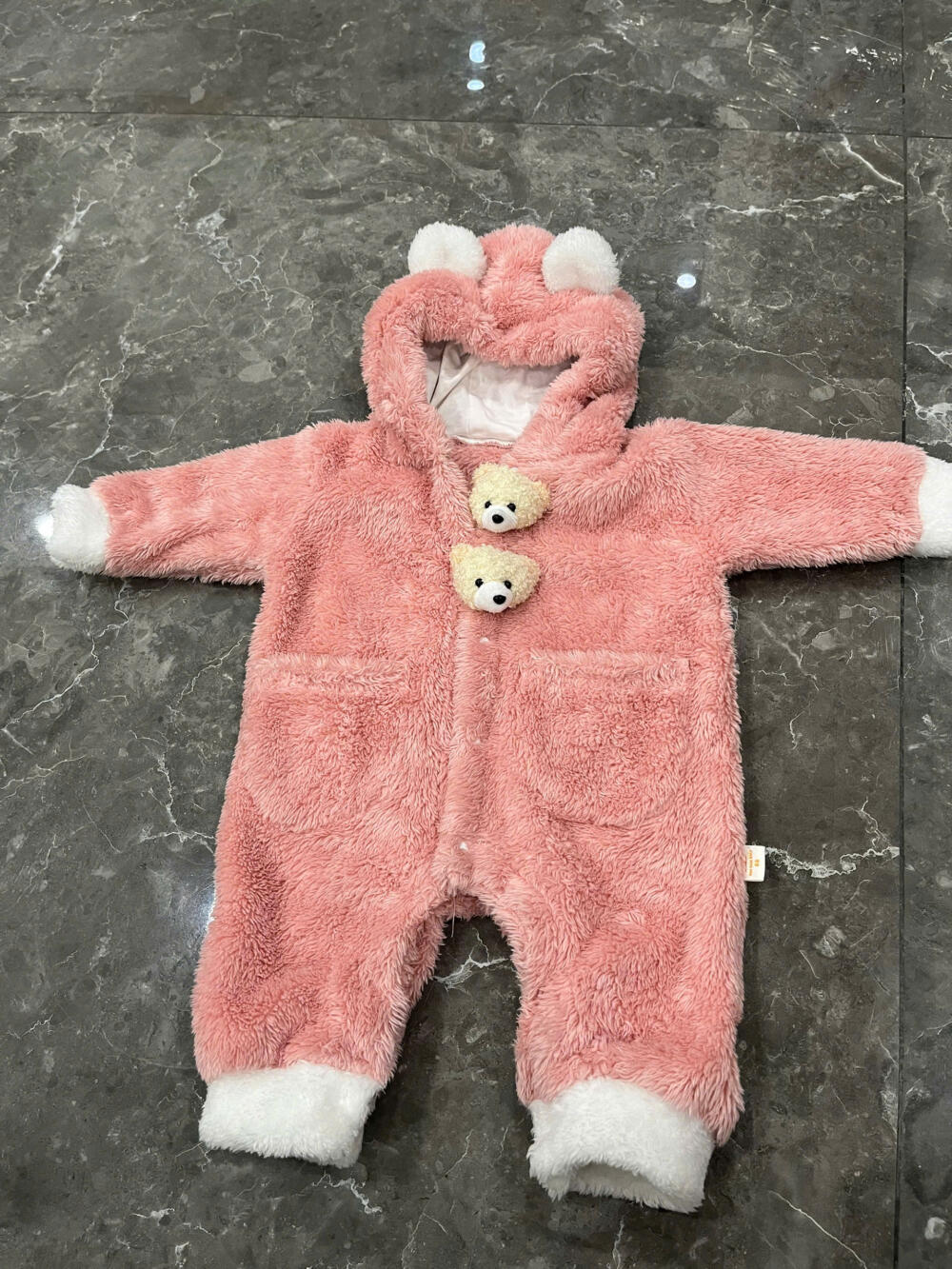 Set bodysuit và áo lông mùa đông mix brand H&M, Mon Kids baby (Size: 0/3m) - Ảnh 7