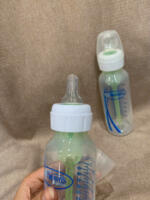 Bộ 3 bình sữa cổ hẹp DrBrown’s 120ml màu xanh kèm núm ti số 1,2,3,4 (size:0m+) - Ảnh 4