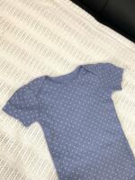 Set 2 bodysuit Carter's họa tiết chấm bi, bướm màu xanh (size 18/24m) - Ảnh 7