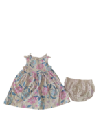 Váy xoè nơ Carter's hoạ tiết hoa kèm quần màu tím (size:12m)