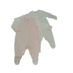 Set 2 bộ body dài Nous liên tất hồng trắng ( size: Newborn)