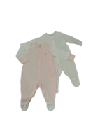 Set 2 bộ body dài Nous liên tất hồng trắng ( size: Newborn)