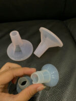Phễu hút sữa silicone MiniPum màu hồng nhạt kèm phễu hạ size Mama's Choice size 19mm ( như mới,19mm) - Ảnh 6