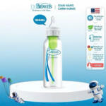 Bộ 3 bình sữa cổ hẹp DrBrown’s 120ml màu xanh kèm núm ti số 1,2,3,4 (size:0m+) - Ảnh 8