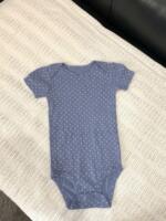 Set 2 bodysuit Carter's họa tiết chấm bi, bướm màu xanh (size 18/24m) - Ảnh 9