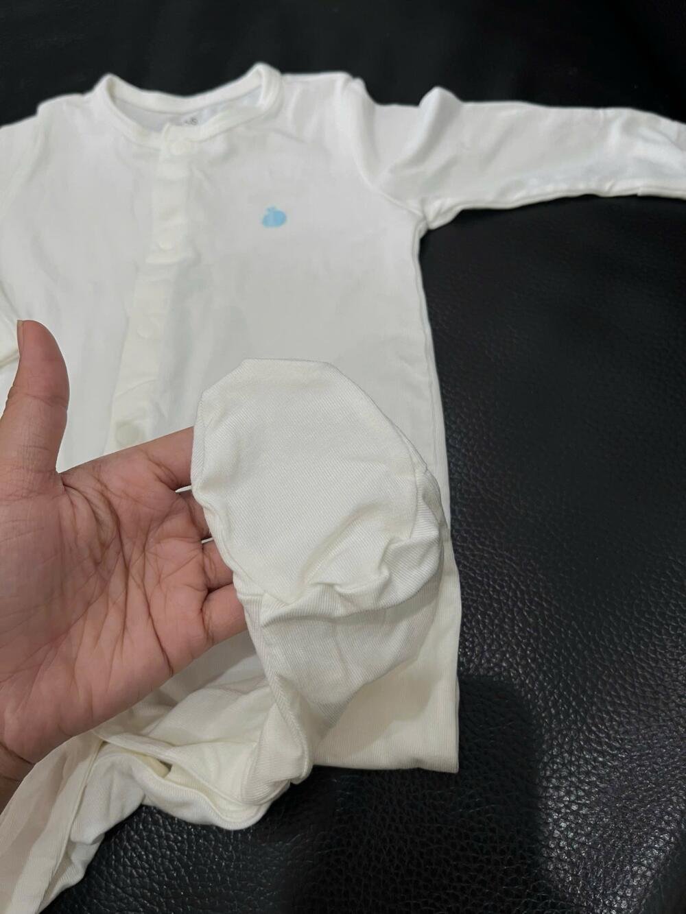 Set 2 bộ body dài Nous liên tất hồng trắng ( size: Newborn) - Ảnh 10