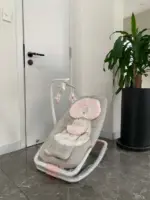 Ghế rung em bé Joie hoạ tiết hoa màu hồng phối xám ( sơ sinh đến 15kg ) - Ảnh 10