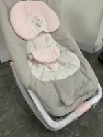 Ghế rung em bé Joie hoạ tiết hoa màu hồng phối xám ( sơ sinh đến 15kg ) - Ảnh 2