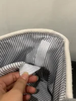 Túi đựng đa năng no brand dây cotton dệt màu trắng, xám (như mới) - Ảnh 2