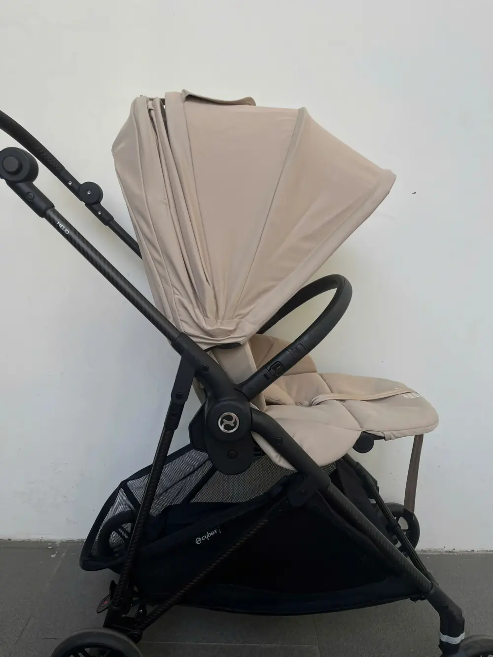 Xe đẩy Cybex Melio carbon 3 màu beige (tặng kèm đệm lót nằm xe đẩy Kate mesh thoáng mát) - Ảnh 28