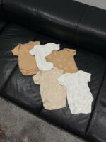 Set 4 bộ bodysuit Nextbaby gấu nâu trắng (size: 3/6m) tặng 1 bộ - Ảnh 2