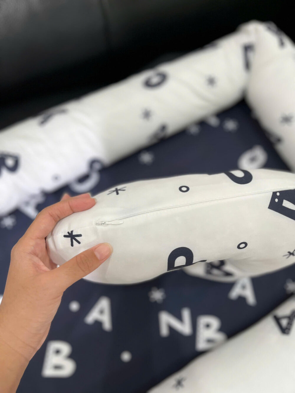 Giường đệm ngủ cho bé Navy/trắng (no brand) - Ảnh 3