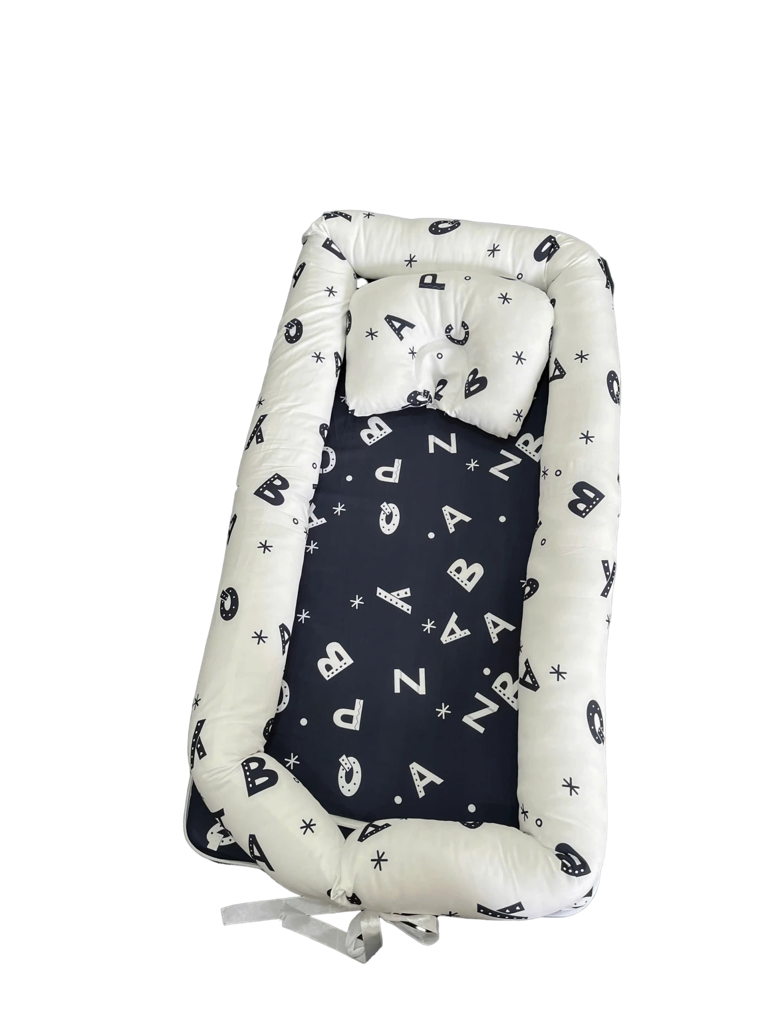 1f3143f4dcee412093e28aaec3c17e45 Giường đệm ngủ cho bé Navy/trắng (no brand) - Ảnh 1