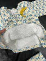 Bộ quần áo nỉ dài tay Moimoln hoạ tiết hoa ( size: 9/12m) - Ảnh 2