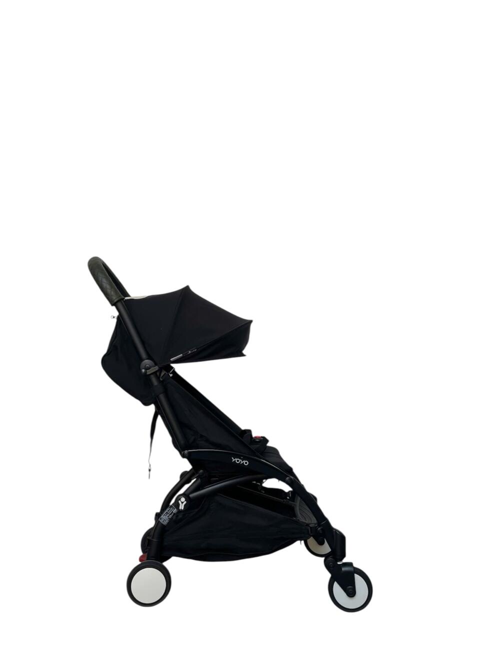 Xe đẩy yoyo+ màu đen kèm bọc tay da (size: 6M/22kg) - Ảnh 1