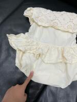 Bộ bodysuit váy sơ mi Dear Bebé (size: 6/9m) tặng kèm body đùi Bilbi vải đũi (size:6/12m) - Ảnh 4