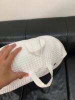 Gối chống trào ngược Rototo bebe Airmesh Waffle hoạ tiết gấu màu trắng (size: 0/12m) - Ảnh 5