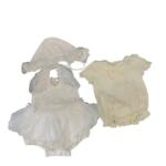 Set 2 bộ body suit HeheHihi cho bé màu trắng, be (size:1/3m,6/9m)