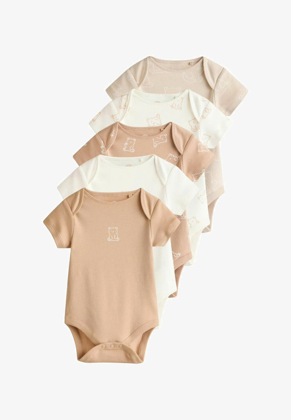 Set 4 bộ bodysuit Nextbaby gấu nâu trắng (size: 3/6m) tặng 1 bộ - Ảnh 7